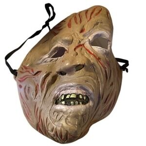 Fun World Vintage Horror Mask Burnt‎ Face Slasher Halloween Costume Accessory